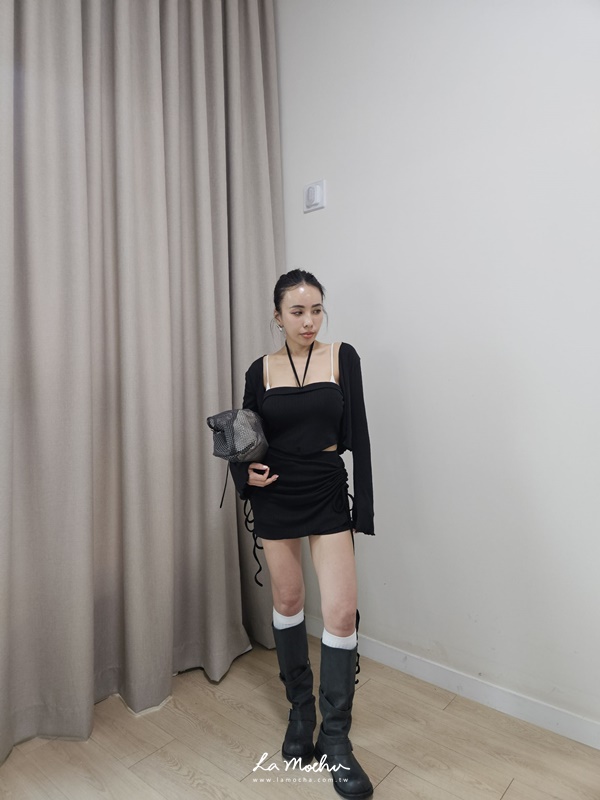 坑條繞脖bra背心三件組(闆娘.花花清單)